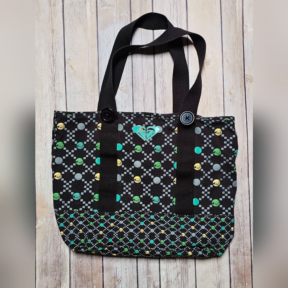 Roxy Black and Green Women's Tote Bag